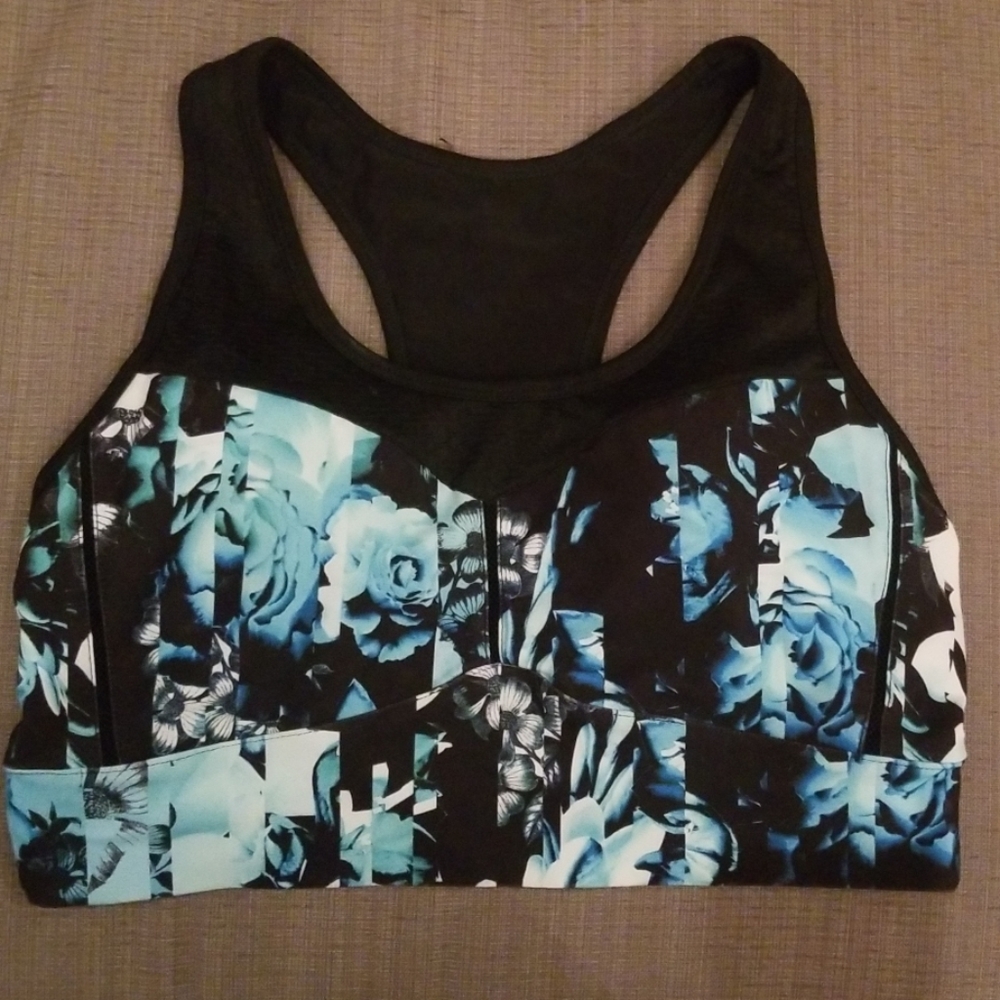 Floral print sports bra